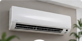 Split de aire acondicionado instalado en una vivienda