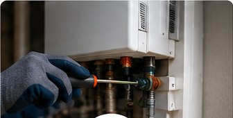 Técnico revisando una instalación doméstica